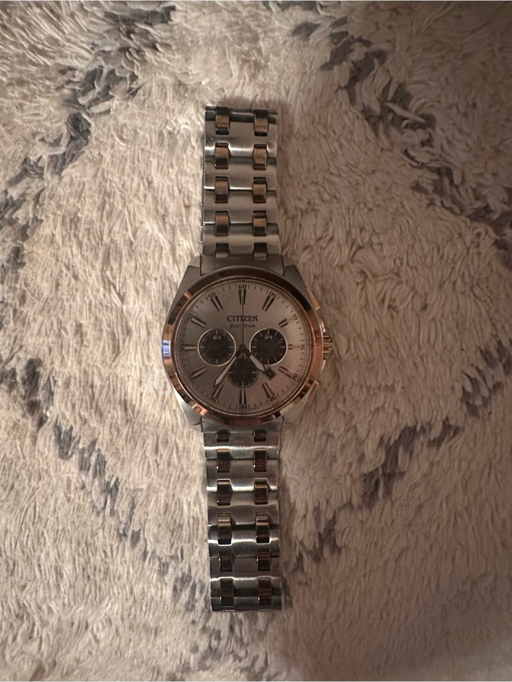 Citizen Men's Peyten watch featuring a two-tone stainless steel band